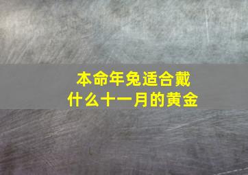 本命年兔适合戴什么十一月的黄金,兔本命年戴什么属相