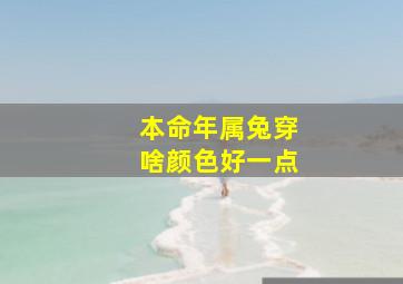 本命年属兔穿啥颜色好一点,兔本命年穿什么颜色衣服属兔本命年穿那种颜色的衣服合适