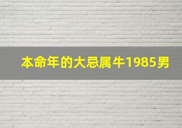 本命年的大忌属牛1985男,1985年属牛本命年有什么忌讳的