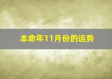 本命年11月份的运势,2024本命年月份