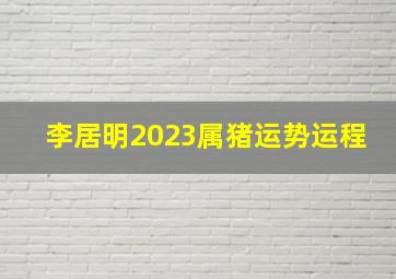 李居明2023属猪运势运程,2023属猪犯太岁吗运势运程如何