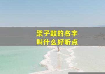 架子鼓的名字叫什么好听点