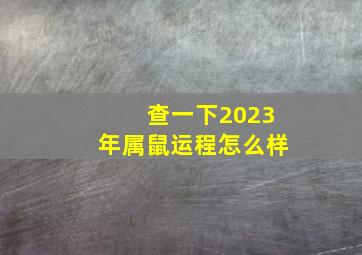 查一下2023年属鼠运程怎么样,2023年属相运势及运程