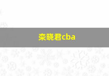 栾晓君cba