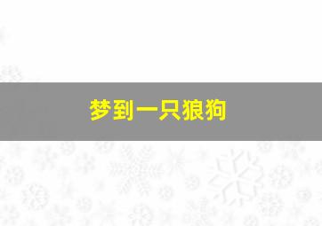 梦到一只狼狗,梦到一只狼狗躺门口后来又追我