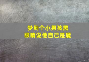 梦到个小男孩黑眼睛说他自己是魔