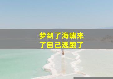 梦到了海啸来了自己逃跑了,梦到了海啸来了自己逃跑了什么预兆