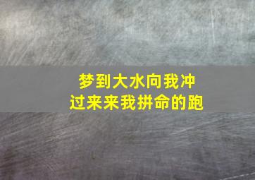 梦到大水向我冲过来来我拼命的跑