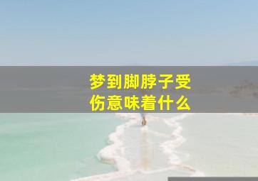 梦到脚脖子受伤意味着什么,梦见自己脚脖子裂开了