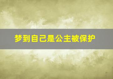 梦到自己是公主被保护