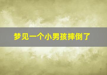 梦见一个小男孩摔倒了