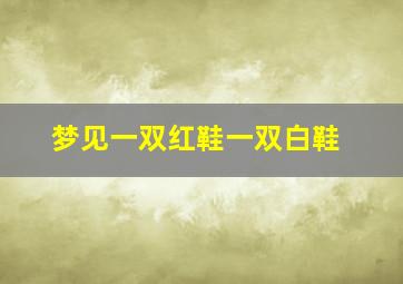 梦见一双红鞋一双白鞋,梦见一只红鞋一只白鞋