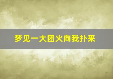 梦见一大团火向我扑来,梦见一团火越烧越旺