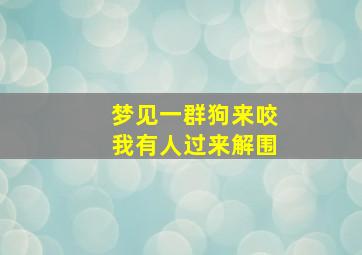 梦见一群狗来咬我有人过来解围,梦见一群狗咬伤自己