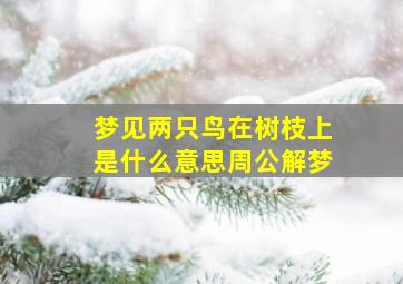 梦见两只鸟在树枝上是什么意思周公解梦