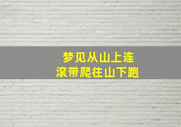 梦见从山上连滚带爬往山下跑,梦见自己从山上往下滚