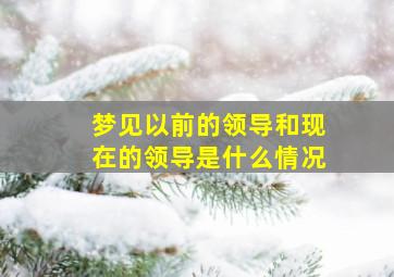 梦见以前的领导和现在的领导是什么情况,梦见我以前的领导