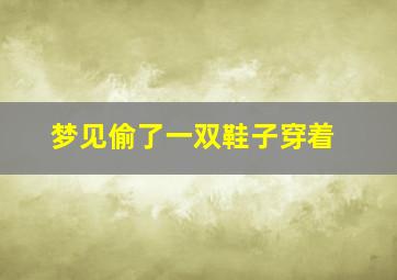 梦见偷了一双鞋子穿着,梦到偷了一双鞋子