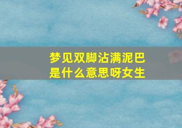 梦见双脚沾满泥巴是什么意思呀女生