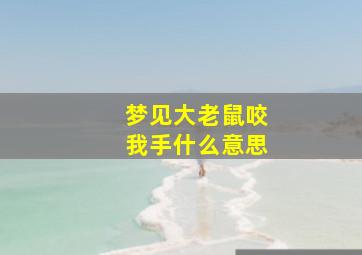 梦见大老鼠咬我手什么意思,梦见大老鼠咬我手什么意思啊