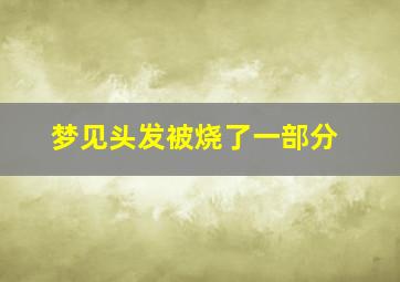 梦见头发被烧了一部分,梦里头发被烧了一点儿