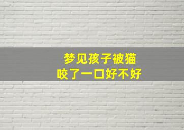 梦见孩子被猫咬了一口好不好,梦见孩子被猫抓伤出血是什么意思