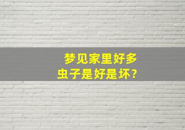 梦见家里好多虫子是好是坏？,梦见家里好多虫子是什么意思