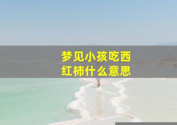 梦见小孩吃西红柿什么意思