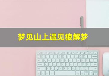 梦见山上遇见狼解梦,梦见自己在深山里遇到狼