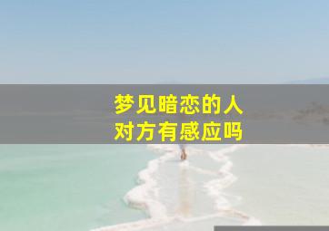 梦见暗恋的人对方有感应吗