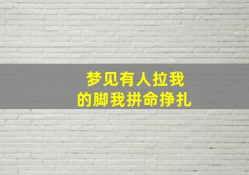 梦见有人拉我的脚我拼命挣扎,梦见有人拉我的脚我拼命挣扎什么意思