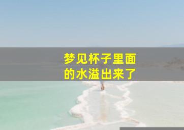 梦见杯子里面的水溢出来了