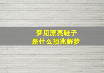 梦见漂亮鞋子是什么预兆解梦,梦到一双漂亮的鞋子