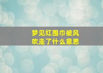 梦见红围巾被风吹走了什么意思,梦见我围着红围巾是什么意思