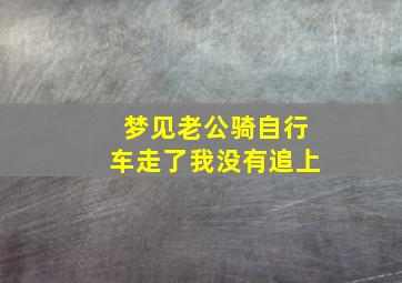 梦见老公骑自行车走了我没有追上,梦见老公骑自行车带我却把我摔下来了