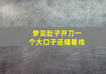 梦见肚子开刀一个大口子还缝着线,梦见肚子开口子被缝针