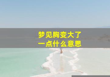 梦见胸变大了一点什么意思