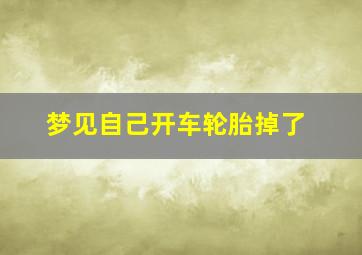 梦见自己开车轮胎掉了