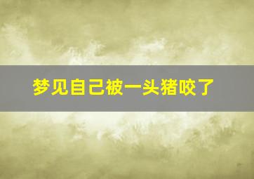 梦见自己被一头猪咬了,梦见自己被猪咬了一口好不好