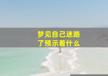 梦见自己迷路了预示着什么,梦见自己迷路了预示着什么呢