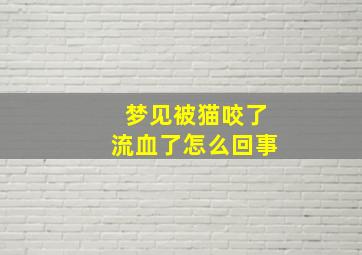 梦见被猫咬了流血了怎么回事