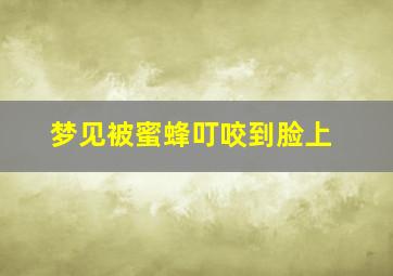 梦见被蜜蜂叮咬到脸上,梦见被蜜蜂蛰了脸是什么意思周公解梦