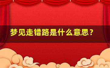 梦见走错路是什么意思？,梦见在陌生村庄迷路问路