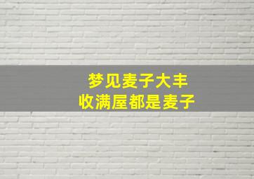 梦见麦子大丰收满屋都是麦子,梦见丰收的麦子一片金黄