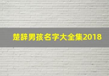 楚辞男孩名字大全集2018