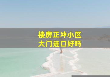 楼房正冲小区大门进口好吗,正冲小区大门的楼房好吗