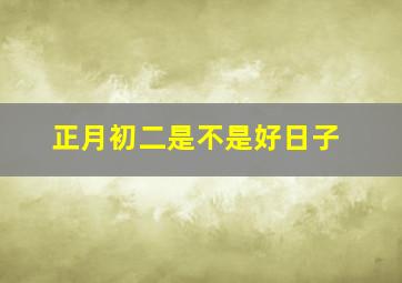 正月初二是不是好日子,正月初二是不是好日子了