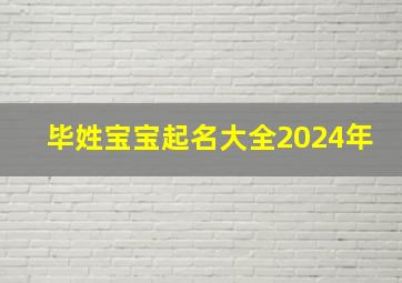 毕姓宝宝起名大全2024年,姓毕起什么名字好听