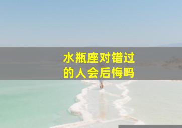 水瓶座对错过的人会后悔吗,回首往事