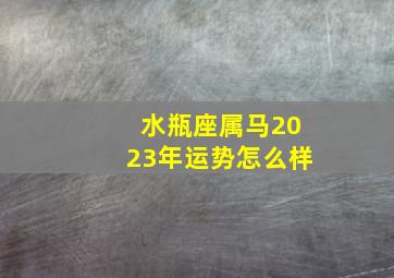 水瓶座属马2023年运势怎么样,水瓶座2020年运势水瓶座2023年星座运势